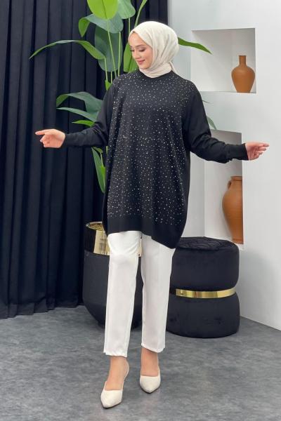 Merserize Taşlı Tunik