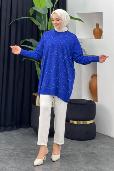 Merserize Taşlı Tunik