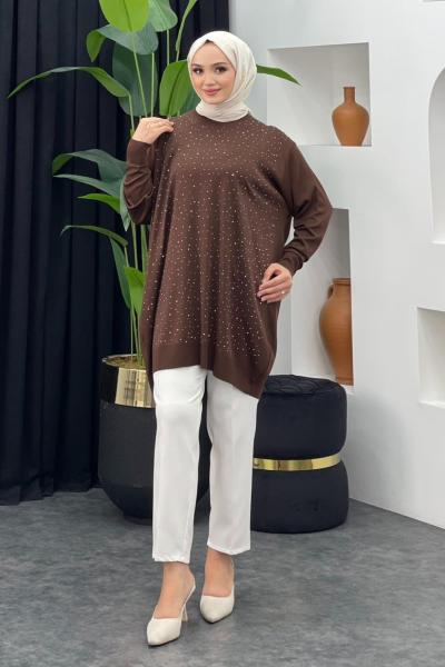 Merserize Taşlı Tunik