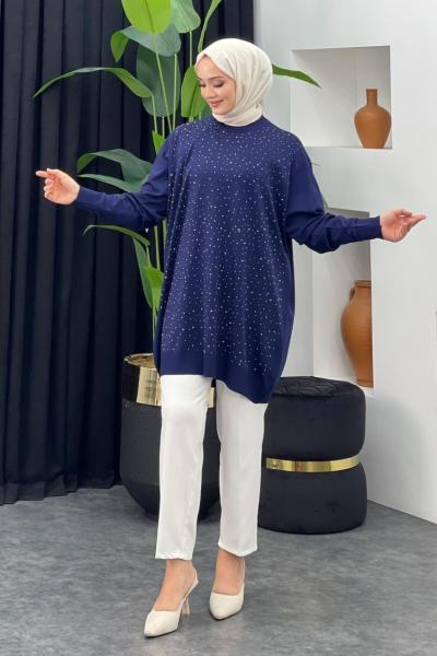 Merserize Taşlı Tunik