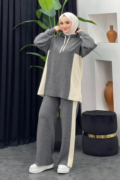 Mars Kapşonlu Triko Takım