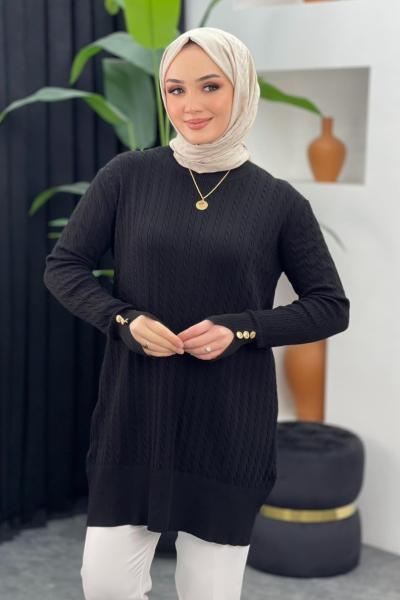 Örgülü Merserize Tunik