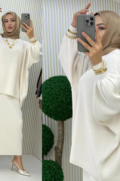 Mahi Etekli Takım beyaz