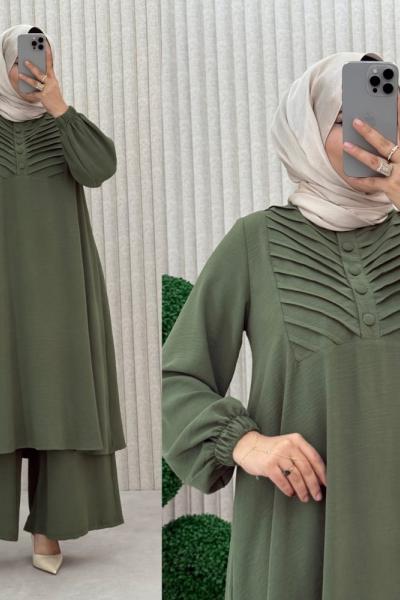 zümrüt pantolonlu takım