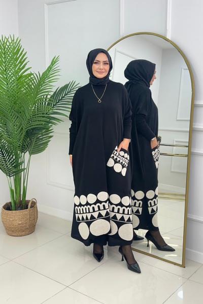 BERFİN ELBİSE-SİYAH