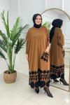 BERFİN ELBİSE-KAHVERENGİ