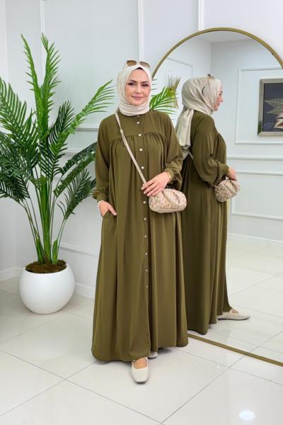 GÜLNAZ ELBİSE-YAĞ YEŞİLİ