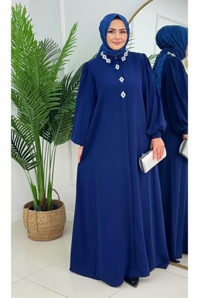 ÖZGÜN TAŞLI FERACE-LACİVERT