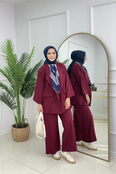 TALİA CEKET TAKIM-BORDO