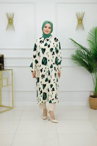 ENDA VİSKON GÖMLEK - YEŞİL