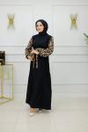 NESLİHAN ELBİSE-SİYAH LEOPAR