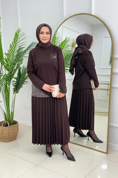 MİNEL ETEKLİ TAKIM - ACI KAHVE