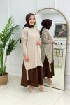LUMİA MERSERİZE TUNİK - BEJ
