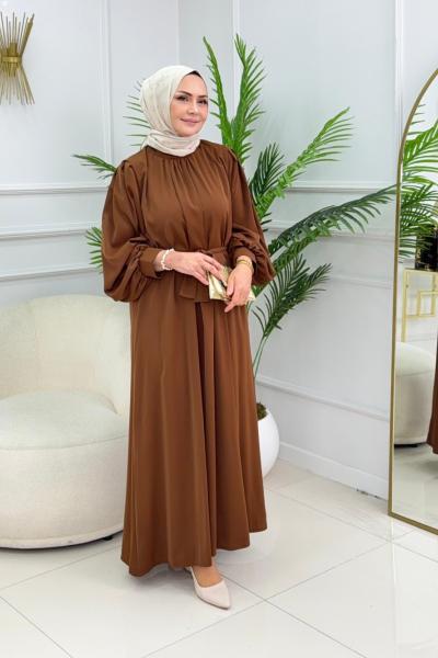 ASRIN ELBİSE - KAHVERENGİ