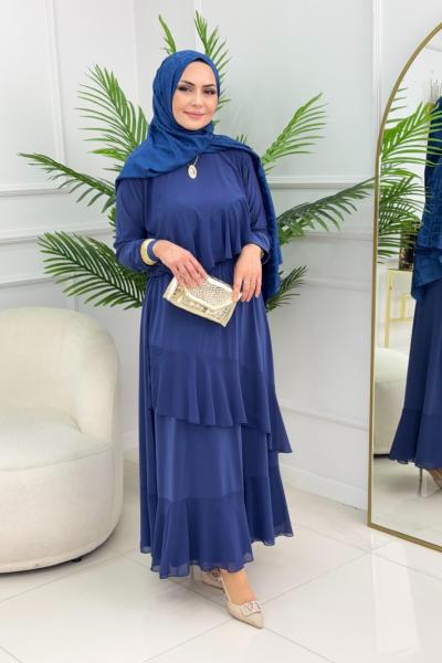 HÜSNA ETEKLİ TAKIM - İNDİGO