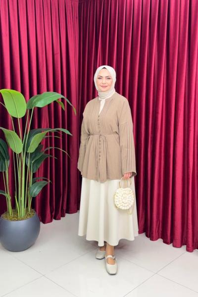 NATURAL GÖMLEK - CAMEL