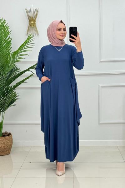Bodrum Elbise Indıgo Mavisi